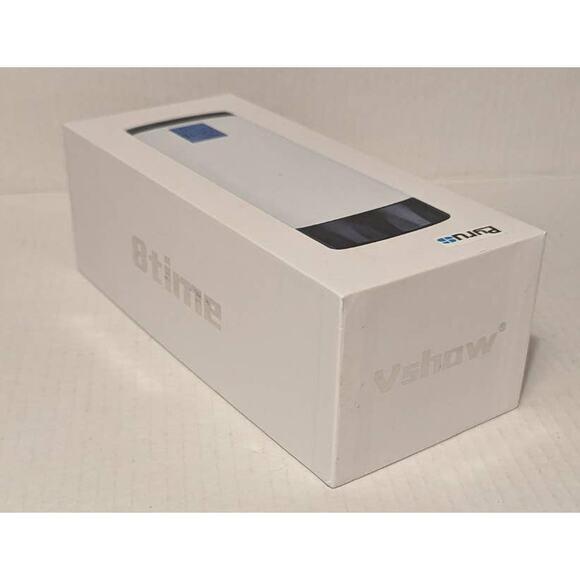 Pyrus VShow 8Time Digital Clock Water Bottle 320mL White Body Black Top AAA - Picture 10 of 10